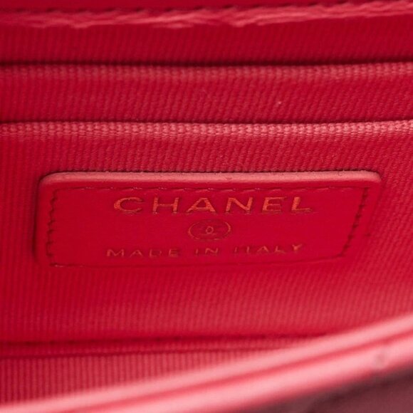 Chanel Coral Quilted Lambskin Leather Mini Trendy CC Clutch with Chain Bag - Picture 7 of 11